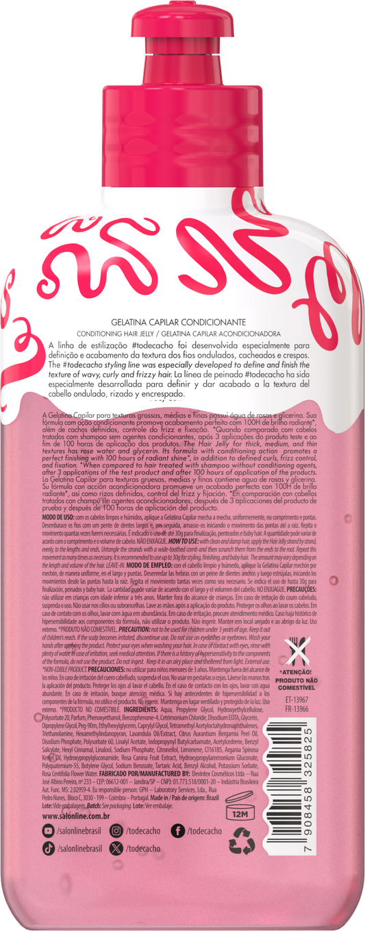 Salon Line Gelatina Brilho Gloss Intenso Pro Styling 310g