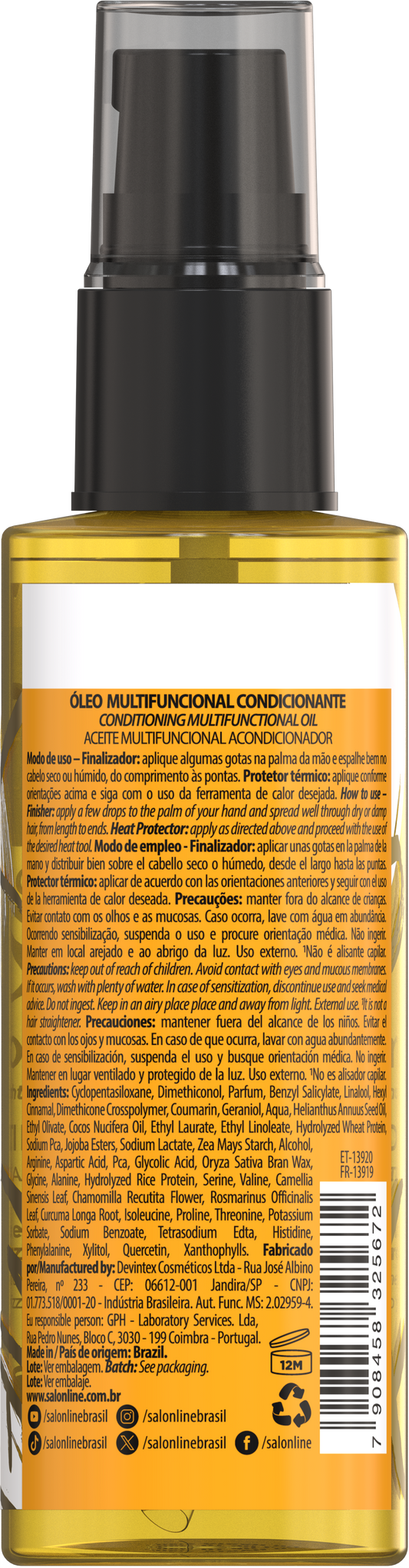 Salon Line SOS Óleo Multifuncional Muito + Liso 60ml