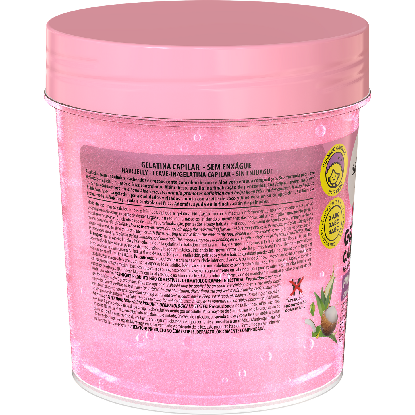 Gelatina Ativadora De Cachos Sos Cachos Kids Hidratação 400g