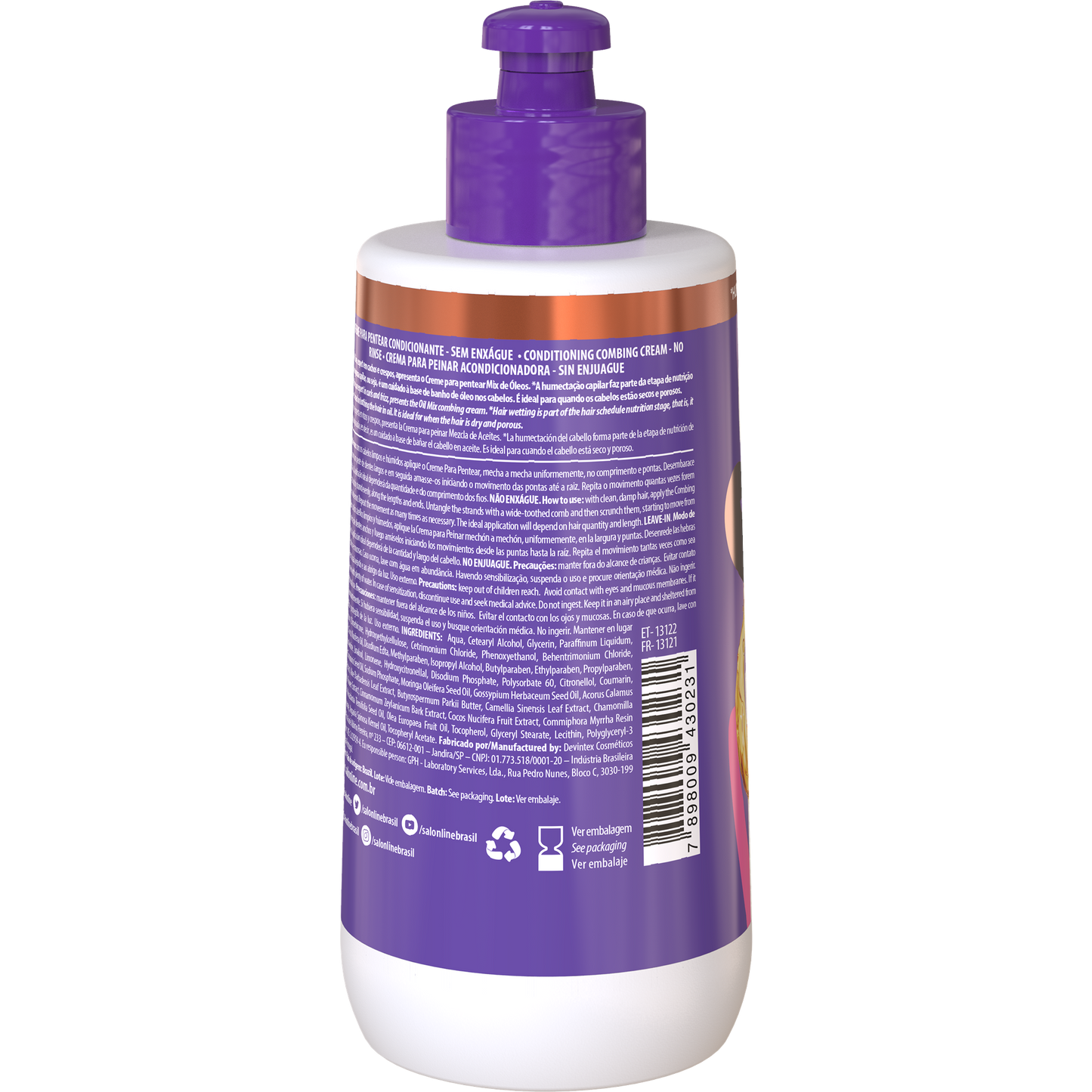 SalonLine Creme de Pentear SOS Mix Óleos Nutritivo 300ml
