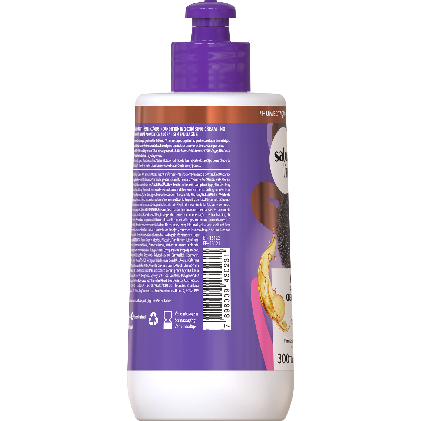 SalonLine Creme de Pentear SOS Mix Óleos Nutritivo 300ml