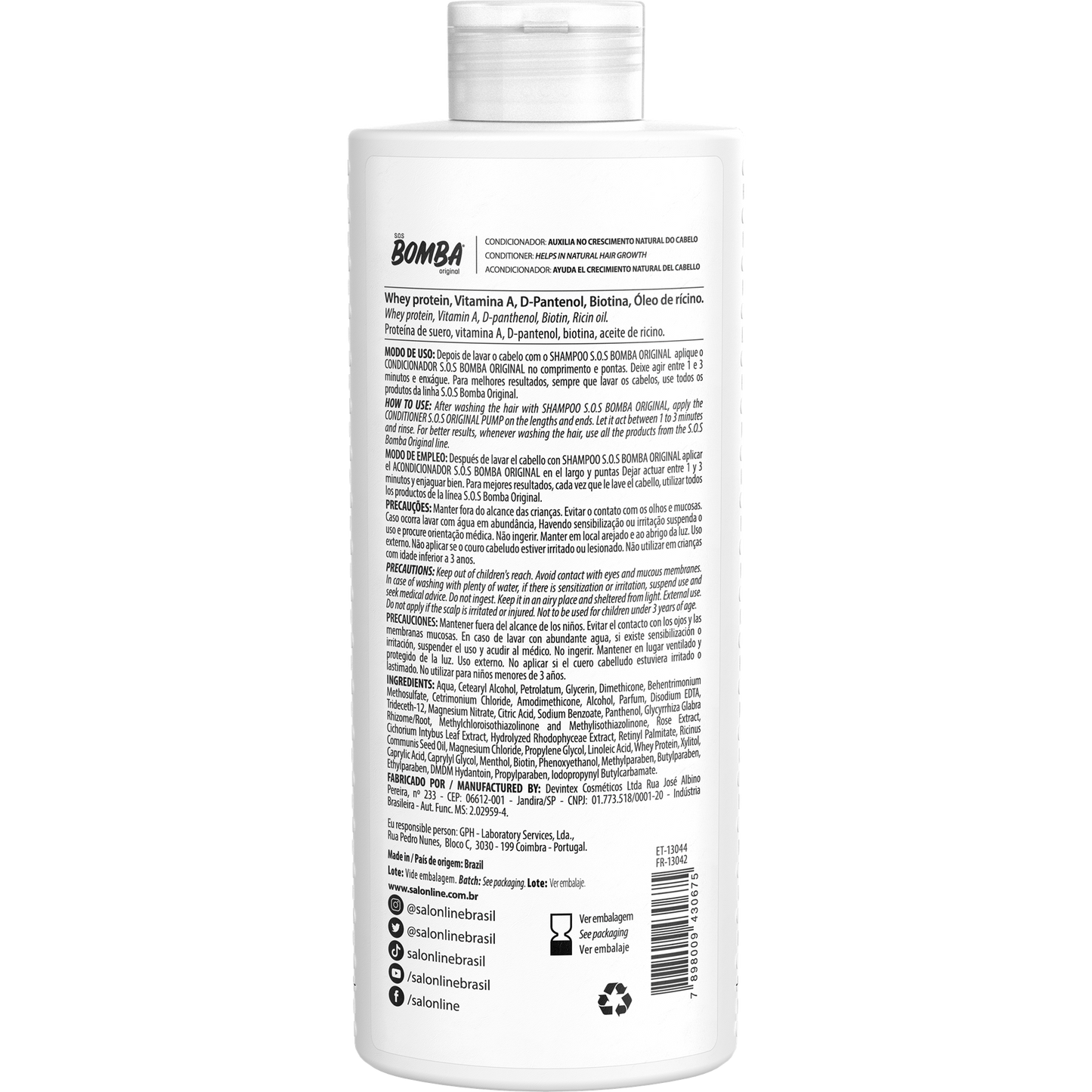 SalonLine Acondicionador Bomba Original 500ml