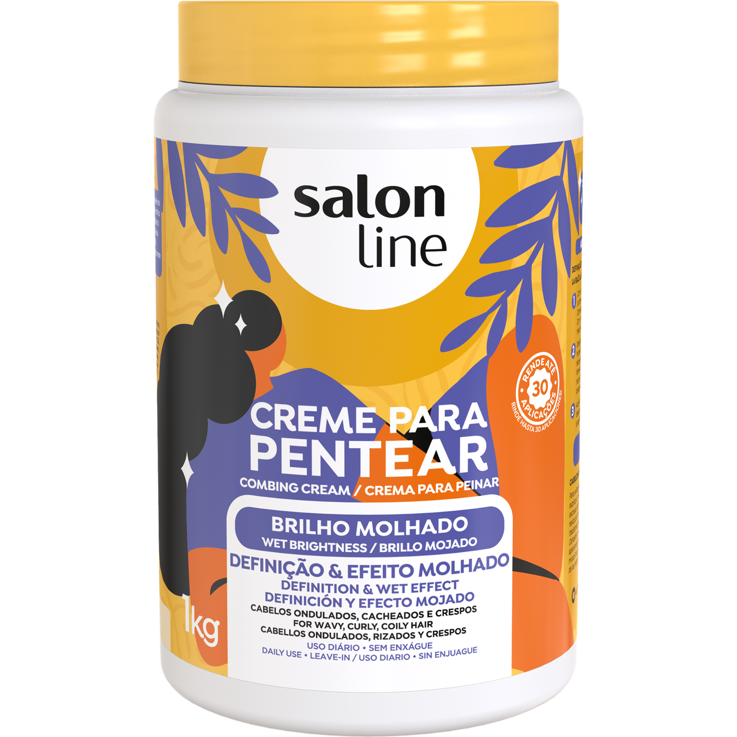 Salon Line Creme de Pentear Brilho Molhado 1kg