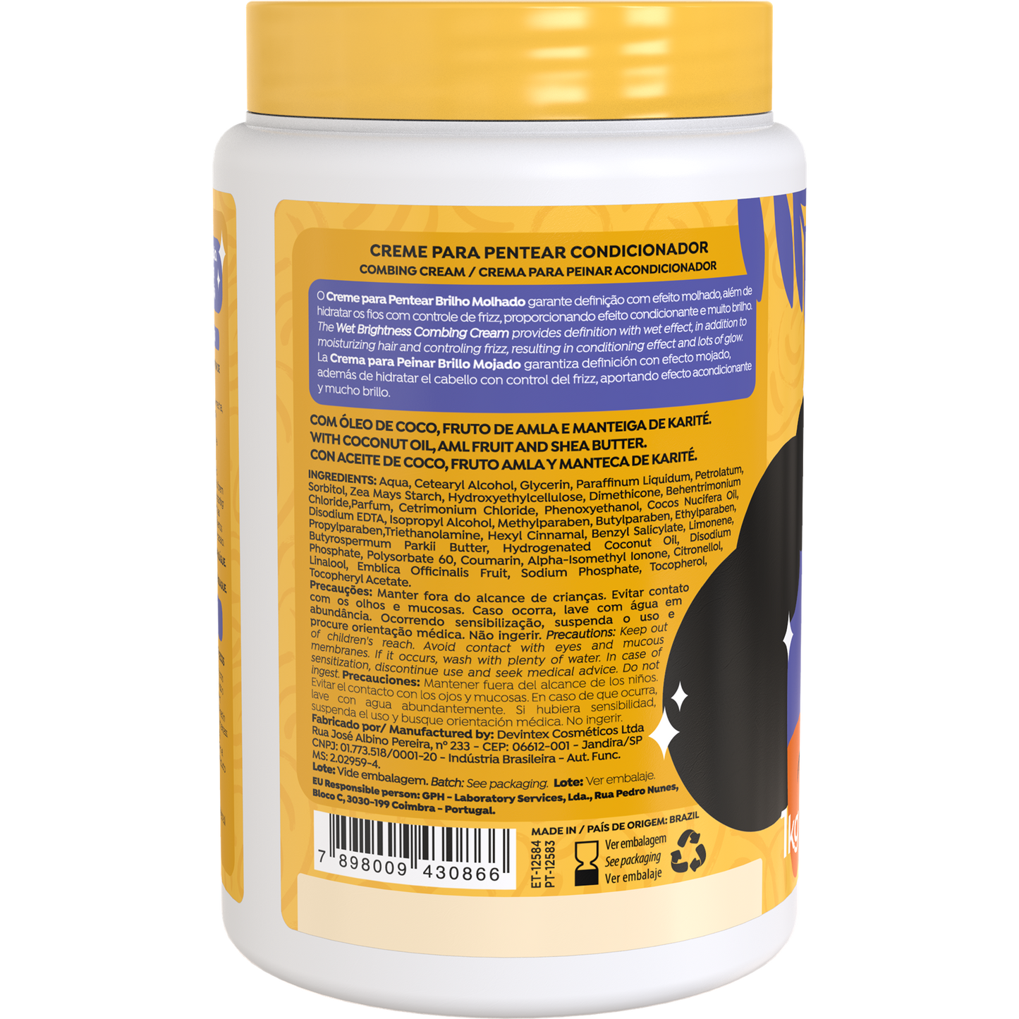 Salon Line Creme de Pentear Brilho Molhado 1kg