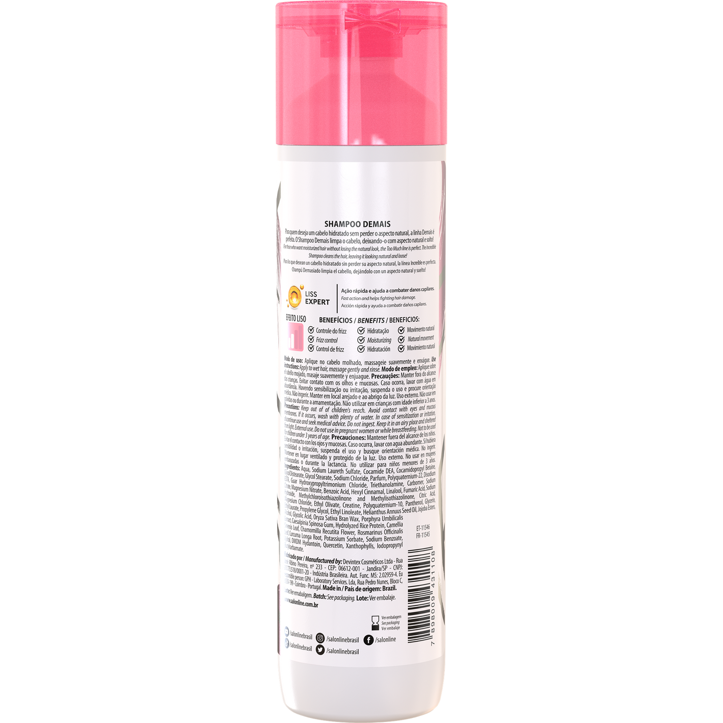 SalonLine Shampoo Meu Liso Demais 300ml