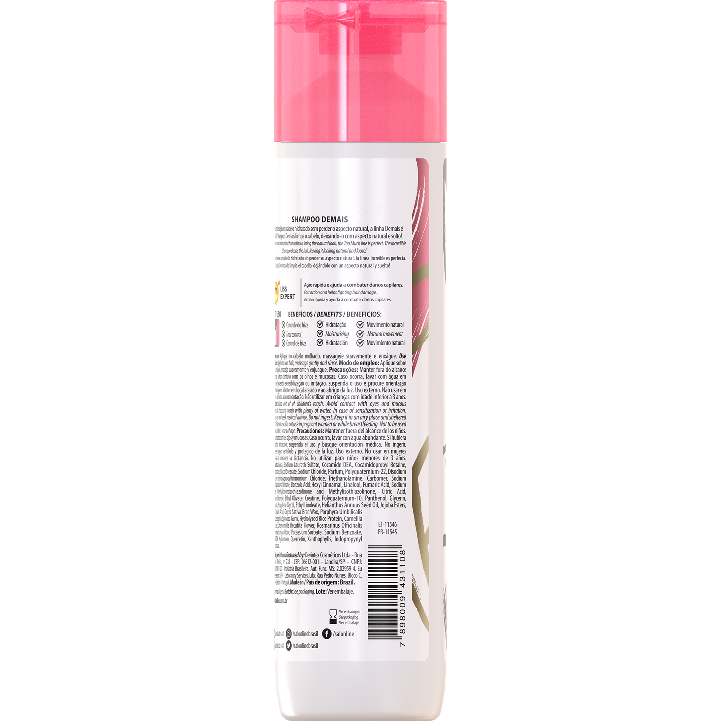 SalonLine Shampoo Meu Liso Demais 300ml