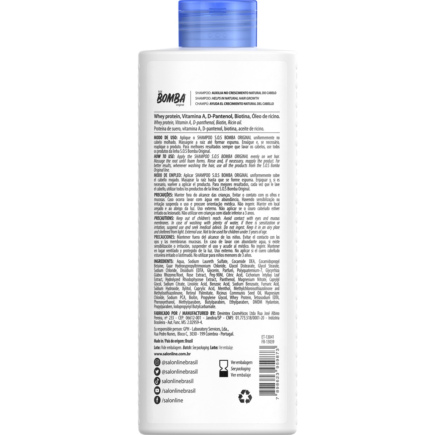 SalonLine Shampoo Bomba Original 500ml