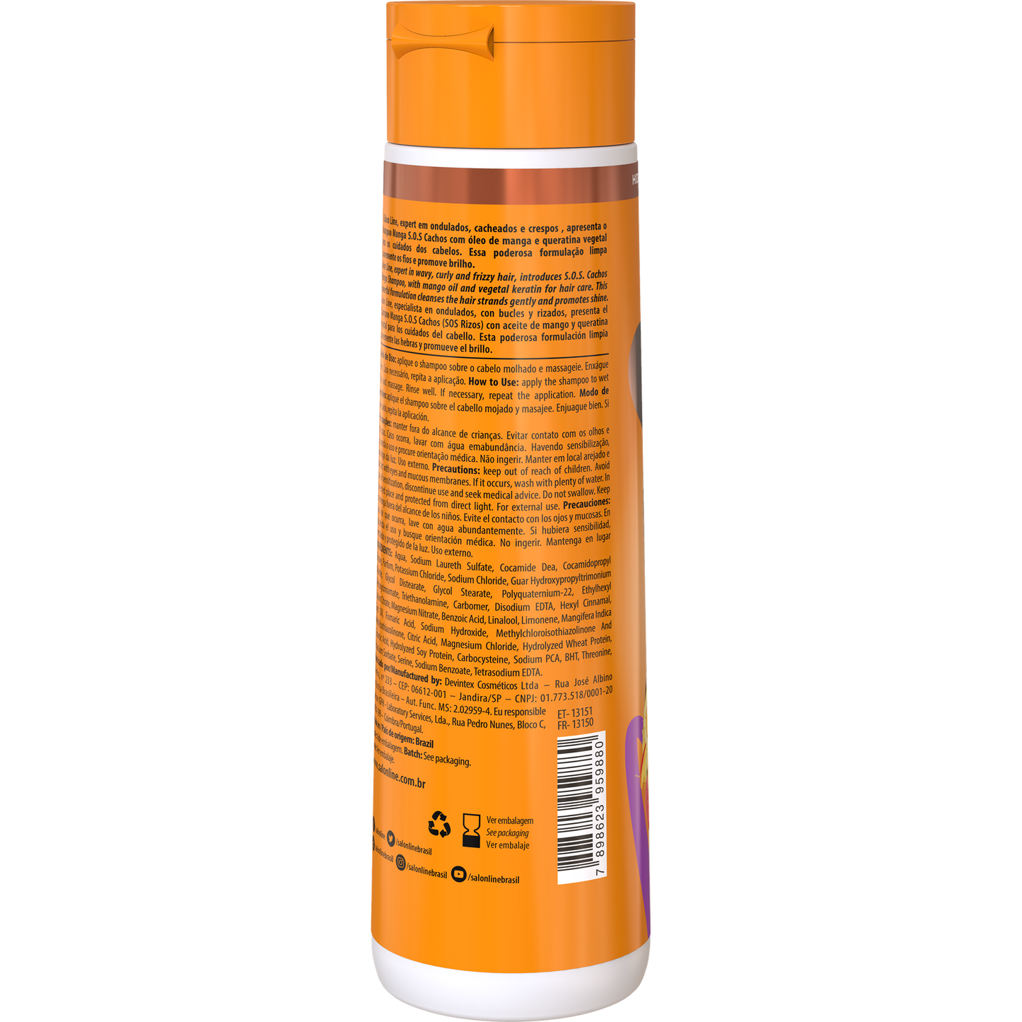 SalonLine Shampoo SOS Óleo Manga 300ml