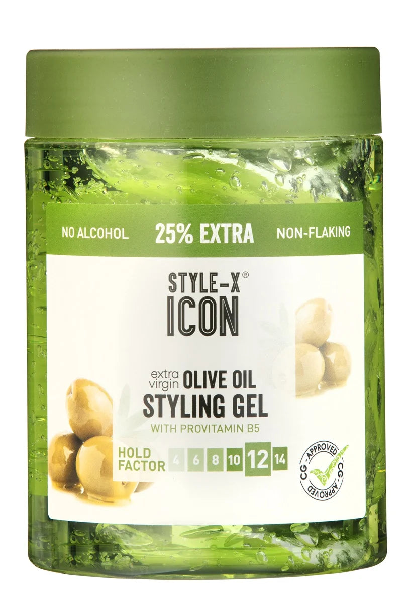 Gel de peinado con aceite de oliva Style-X Icon, 525 ml (25 % de bonificación)