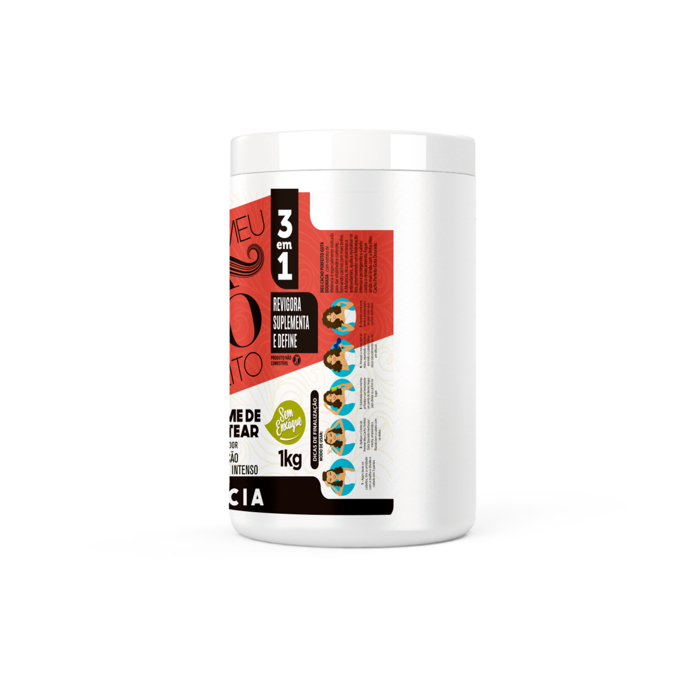 Gota Dourada Creme de Pentear Meu Cacho Perfeito Melancia 1Kg