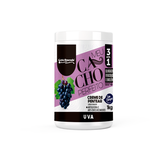 Gota Dourada Creme de Pentear Meu Cacho Perfeito Uva 1Kg