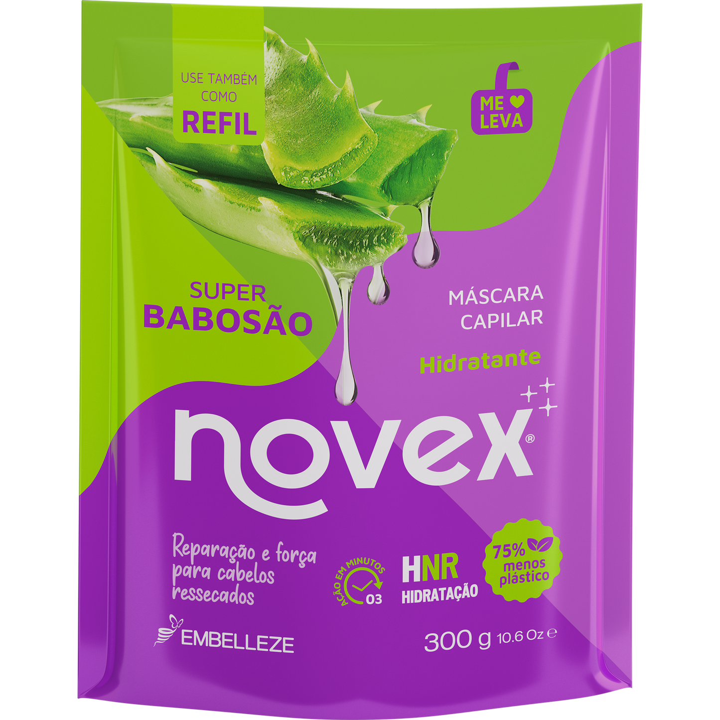 Novex Super Babosão Creme Tratamento Condicionador Refil 300g