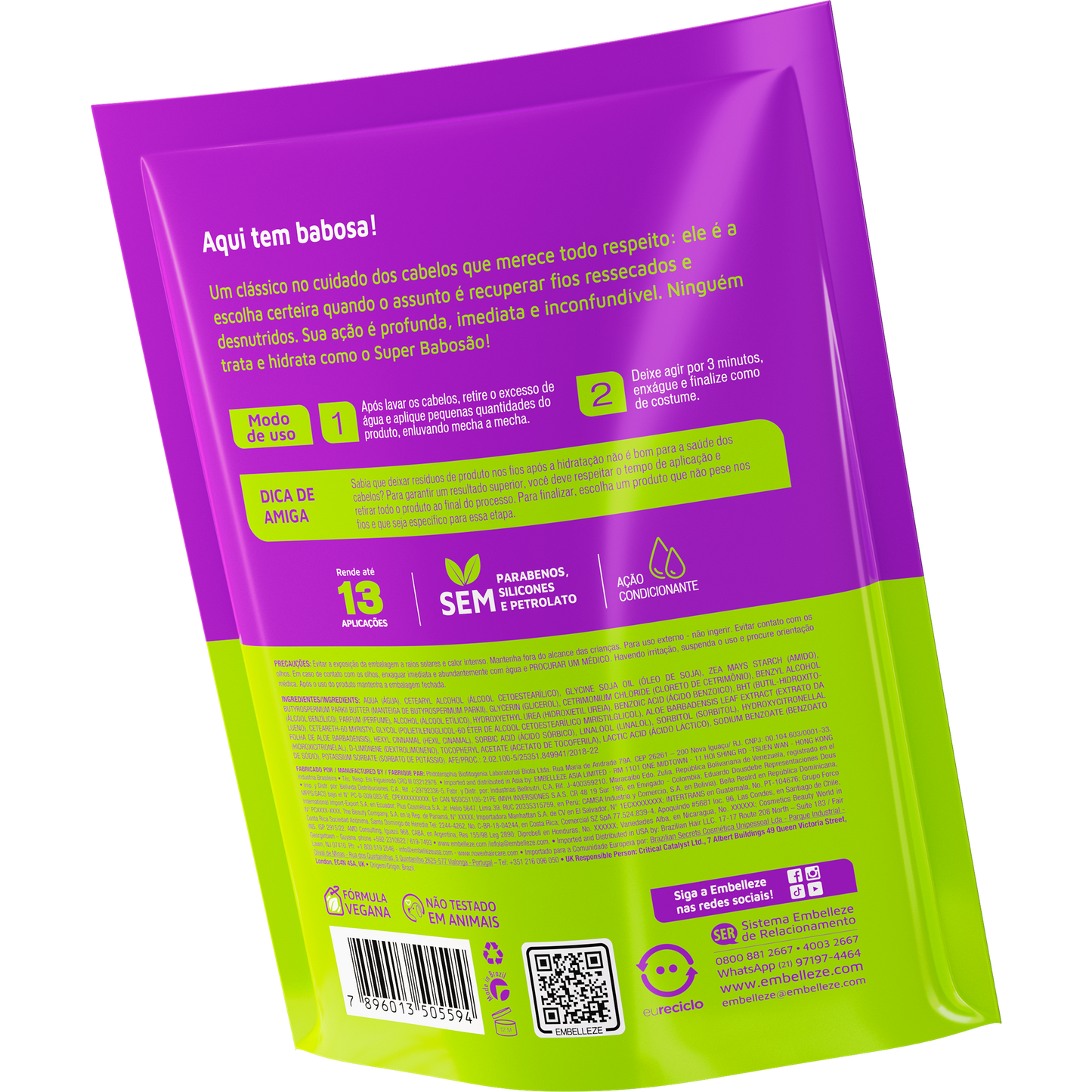 Novex Super Babosão Creme Tratamento Condicionador Refil 300g