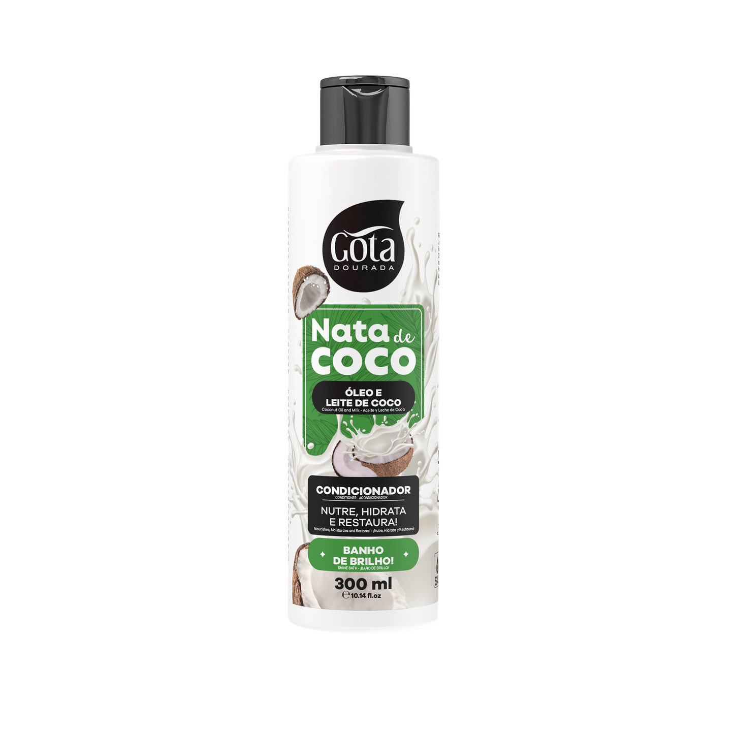 Condicionador Nata de Coco 300ml - Gota Dourada | Armazém da Cosmética