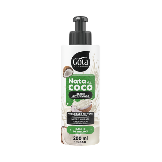Creme de Pentear Nata de Coco 200ml - Gota Dourada | Armazém da Cosmética
