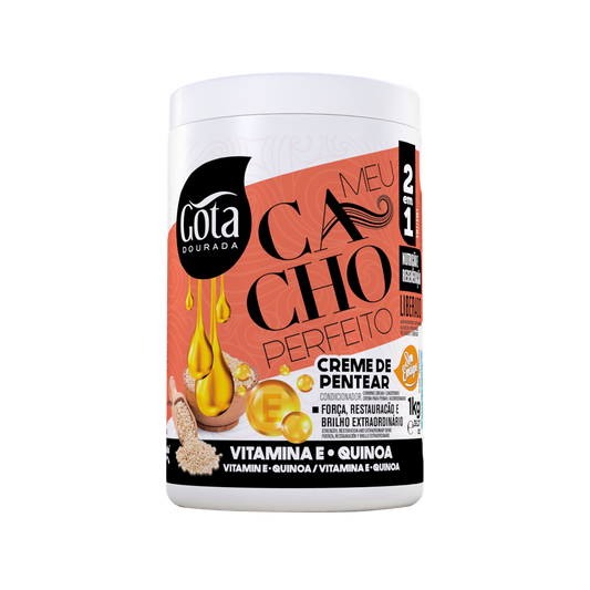 Creme de Pentear Vitamina E e Quinoa 1kg - Gota Dourada | Armazém da Cosmética