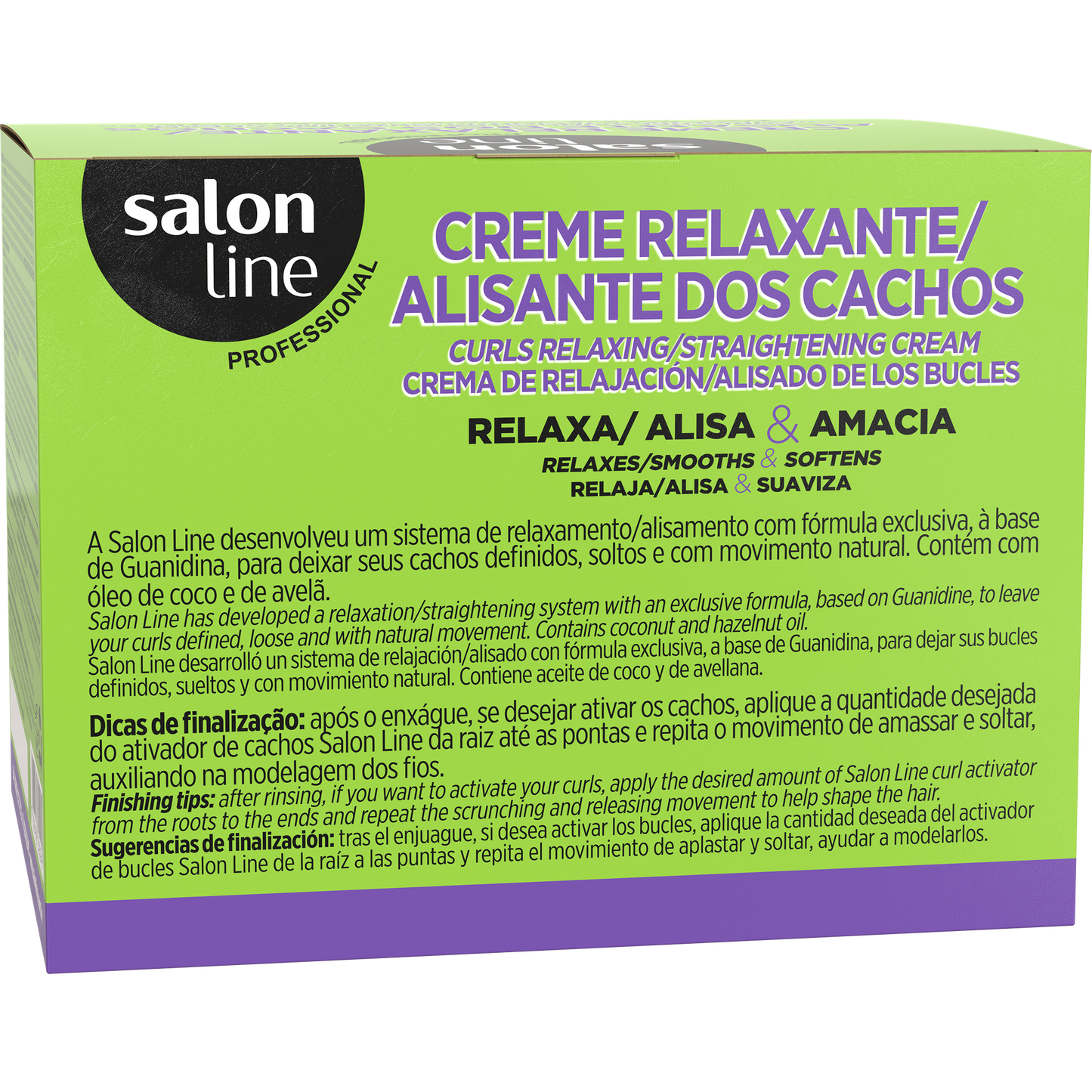 Salon Line Creme Relax Cachos Def. e Soltos Coco/Avelã 200g