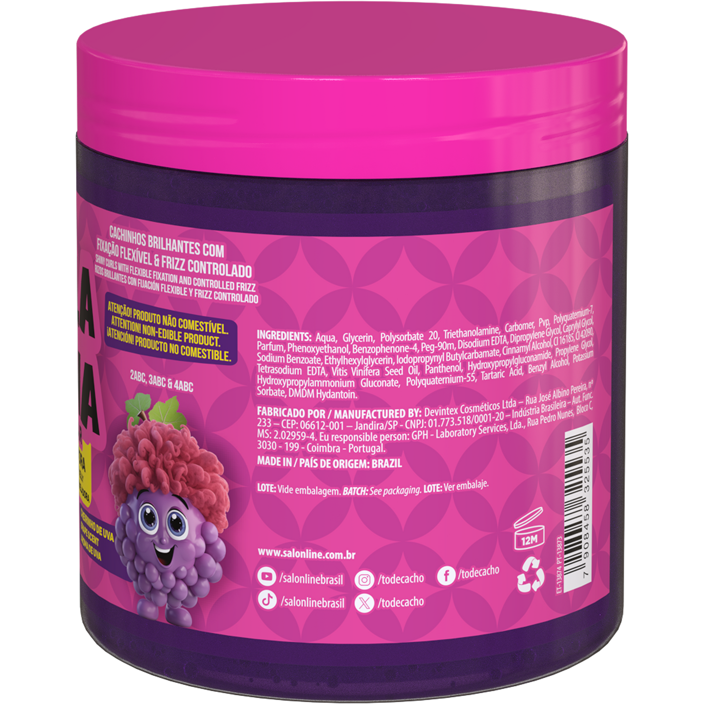 Gelatina Modeladora de Uva #Todecacho - Niños - 550g