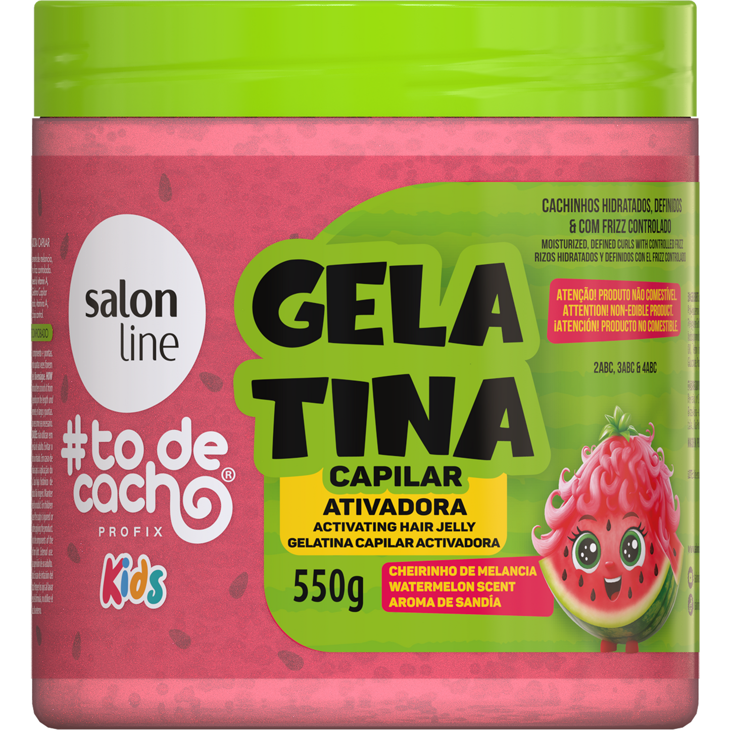 Gelatina #Todecacho Ativadora Melancia - Kids - 550g 