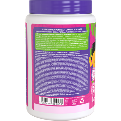 Creme Para Pentear Uva Kids Cachinhos Brilhantes 1kg