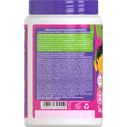 Creme Para Pentear Uva Kids Cachinhos Brilhantes 1kg