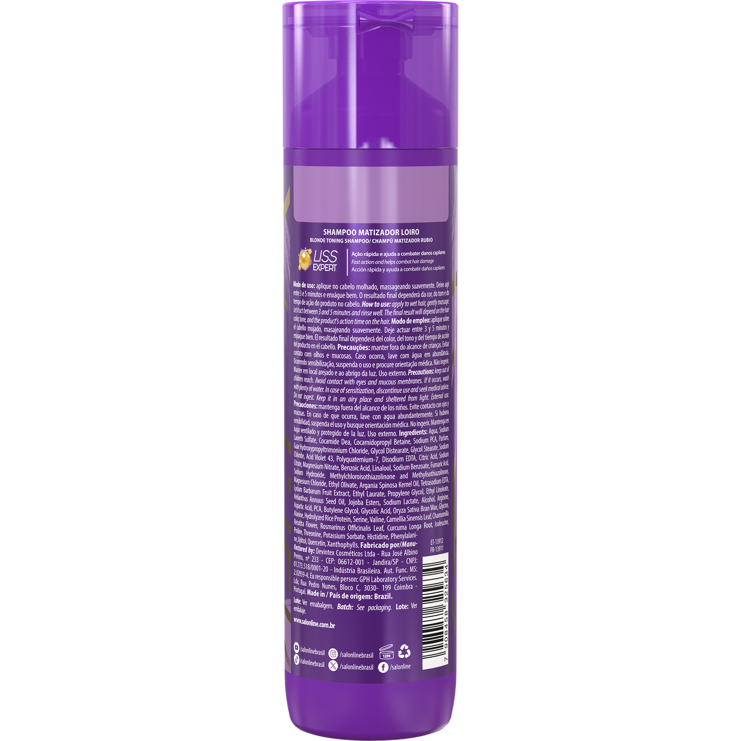 Salon Line My Straight Blonde Toning Shampoo 300ml