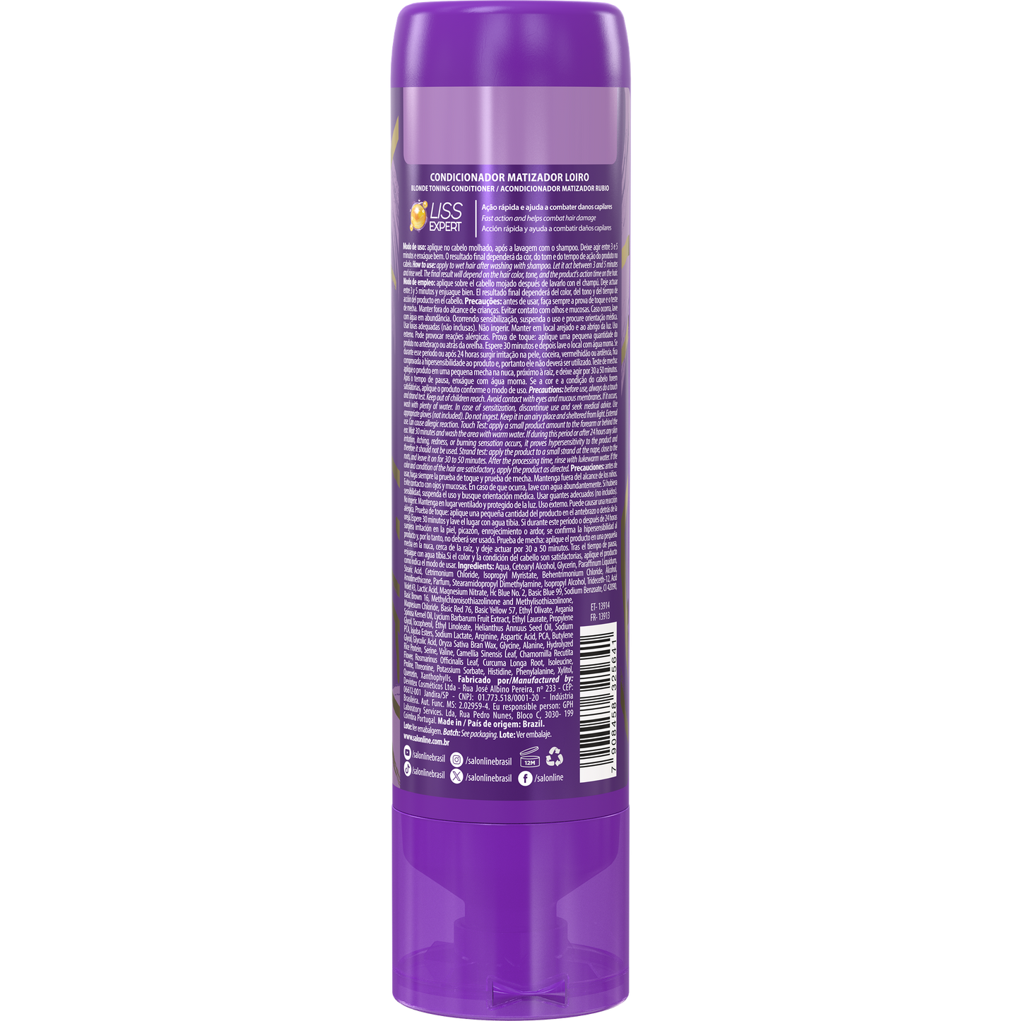 Condicionador Meu Liso Matizador Loiro Salon Line 300ml