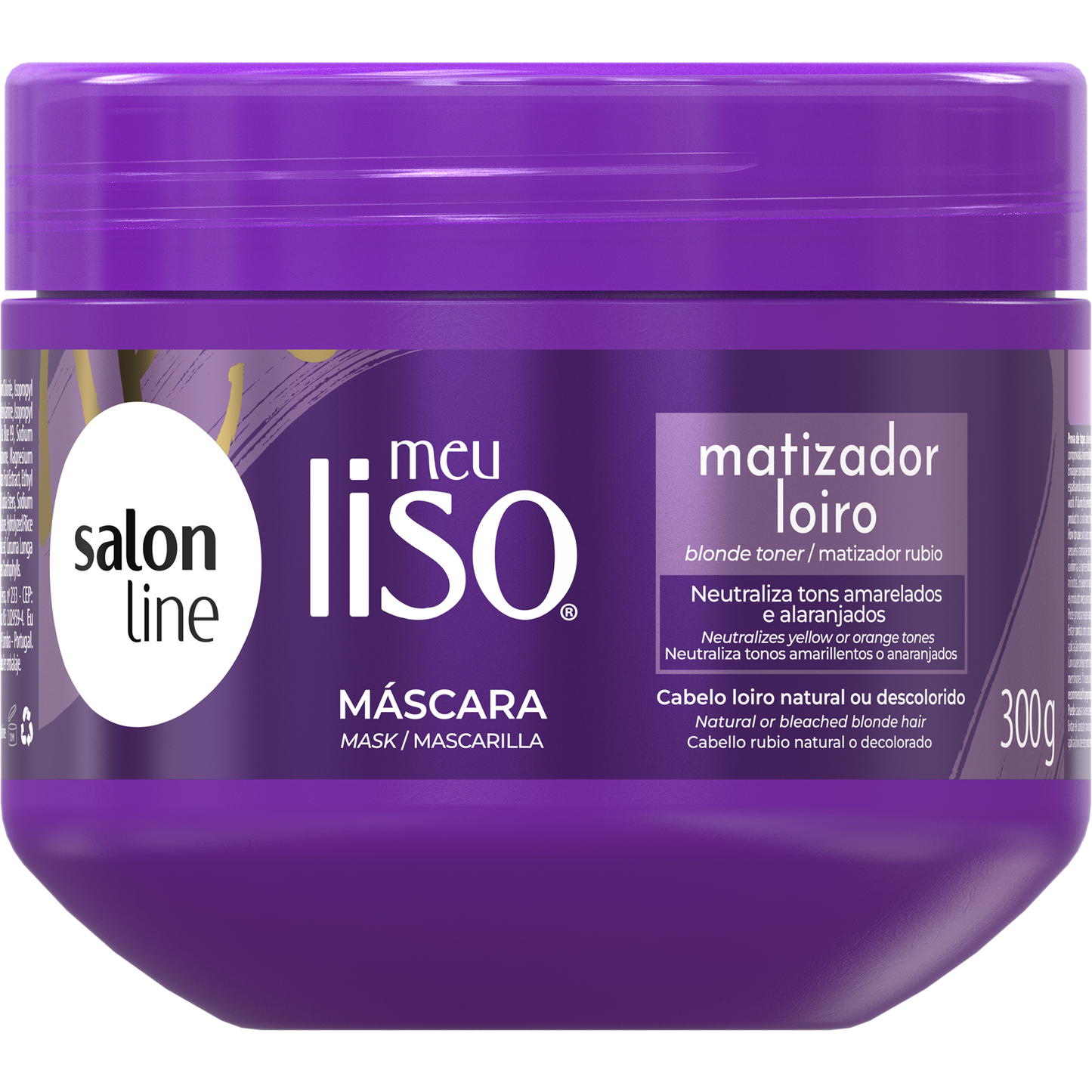 Máscara Meu Liso Matizadora Loiro Salon Line 300g 