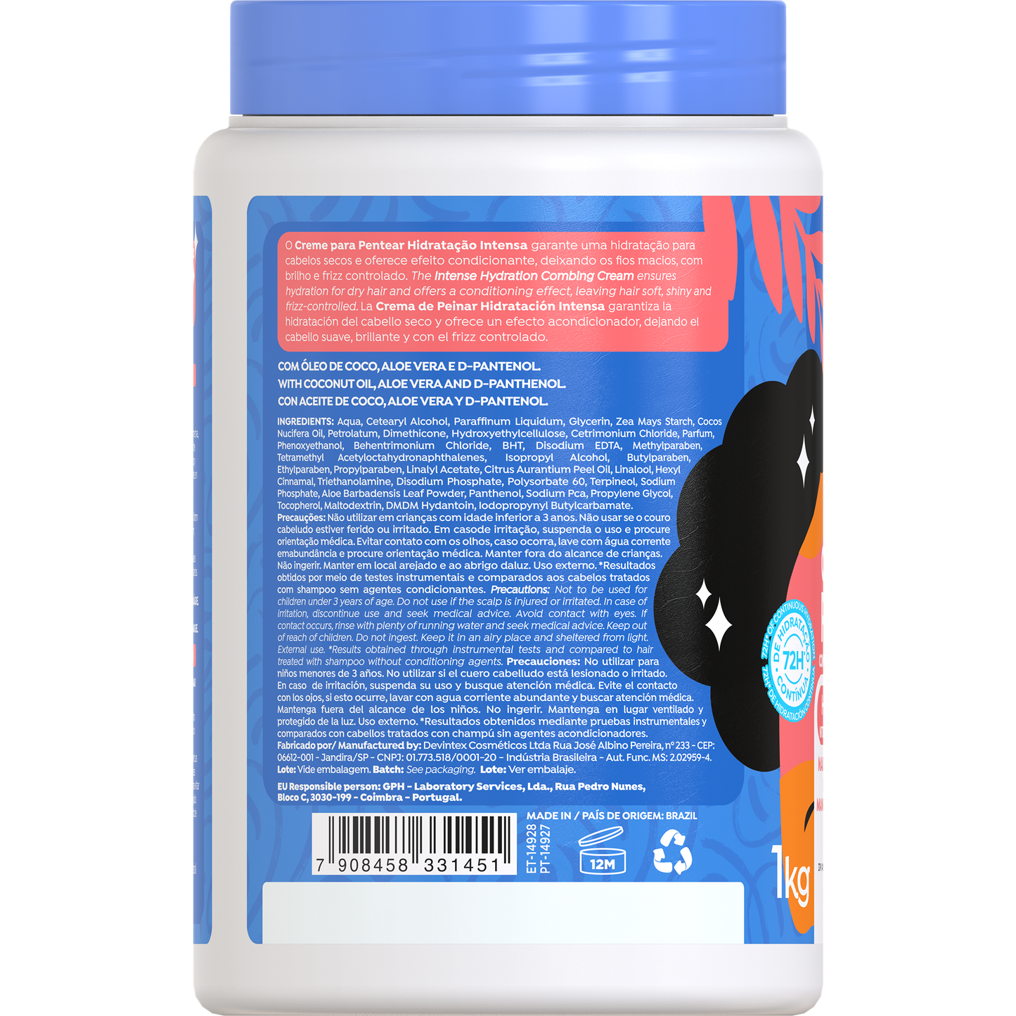 Salon Line Creme de Pentear Hidratação Intensa 1kg