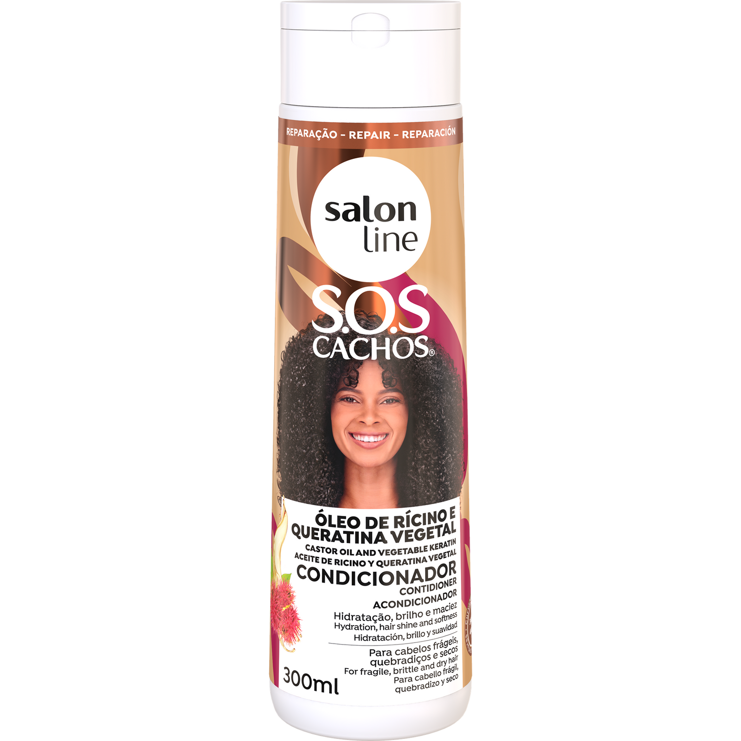 SalonLine SOS Acondicionador Ricino y Queratina 300ml