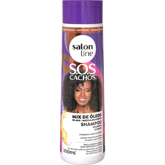 SalonLine Shampoo SOS Mix Óleos Nutritivo 300ml