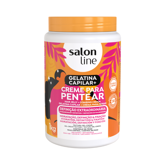 Salon Line Gelatina + Creme de Pentear Definição Extraordinária 1Kg