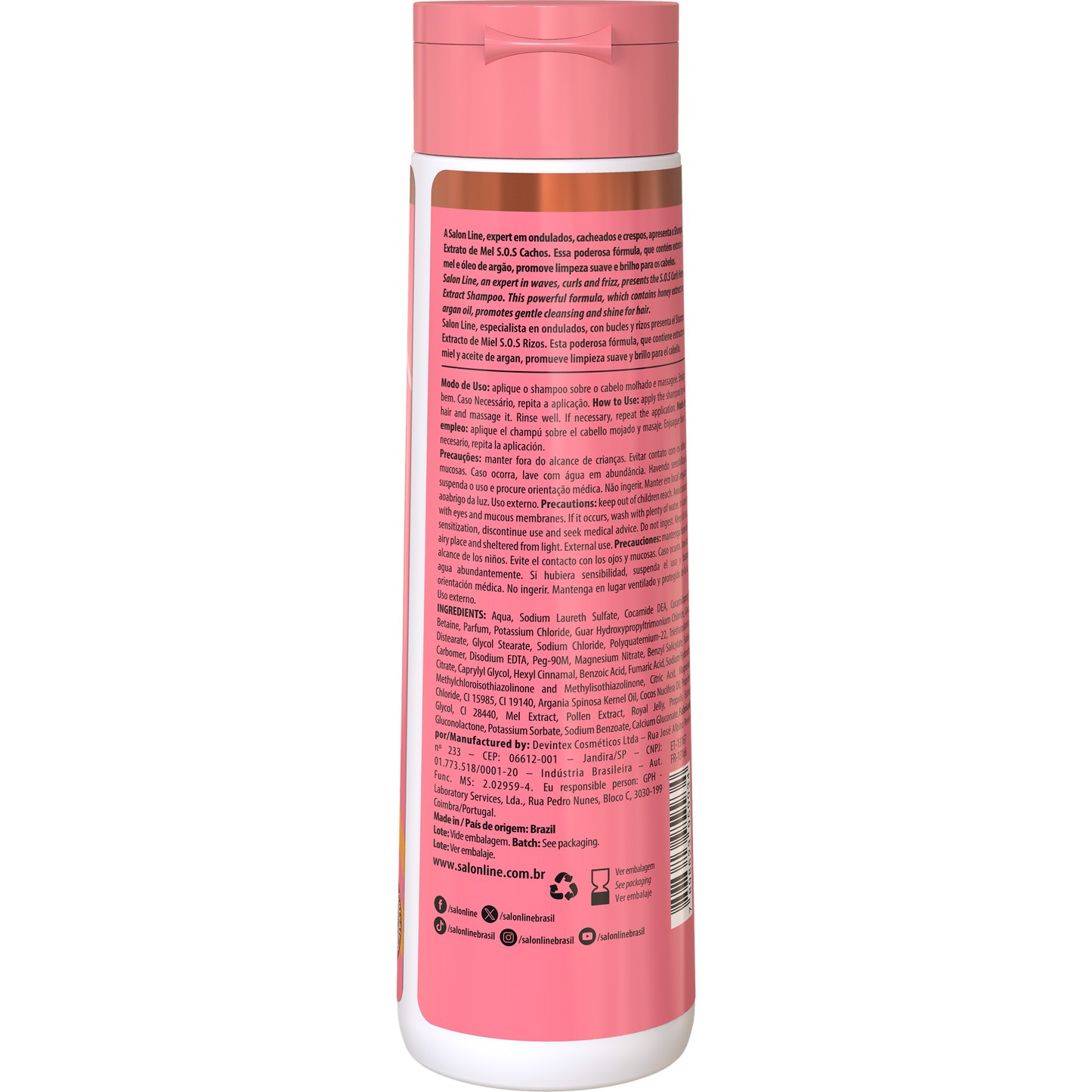 SalonLine SOS Honey Intense Curls Shampoo 300ml