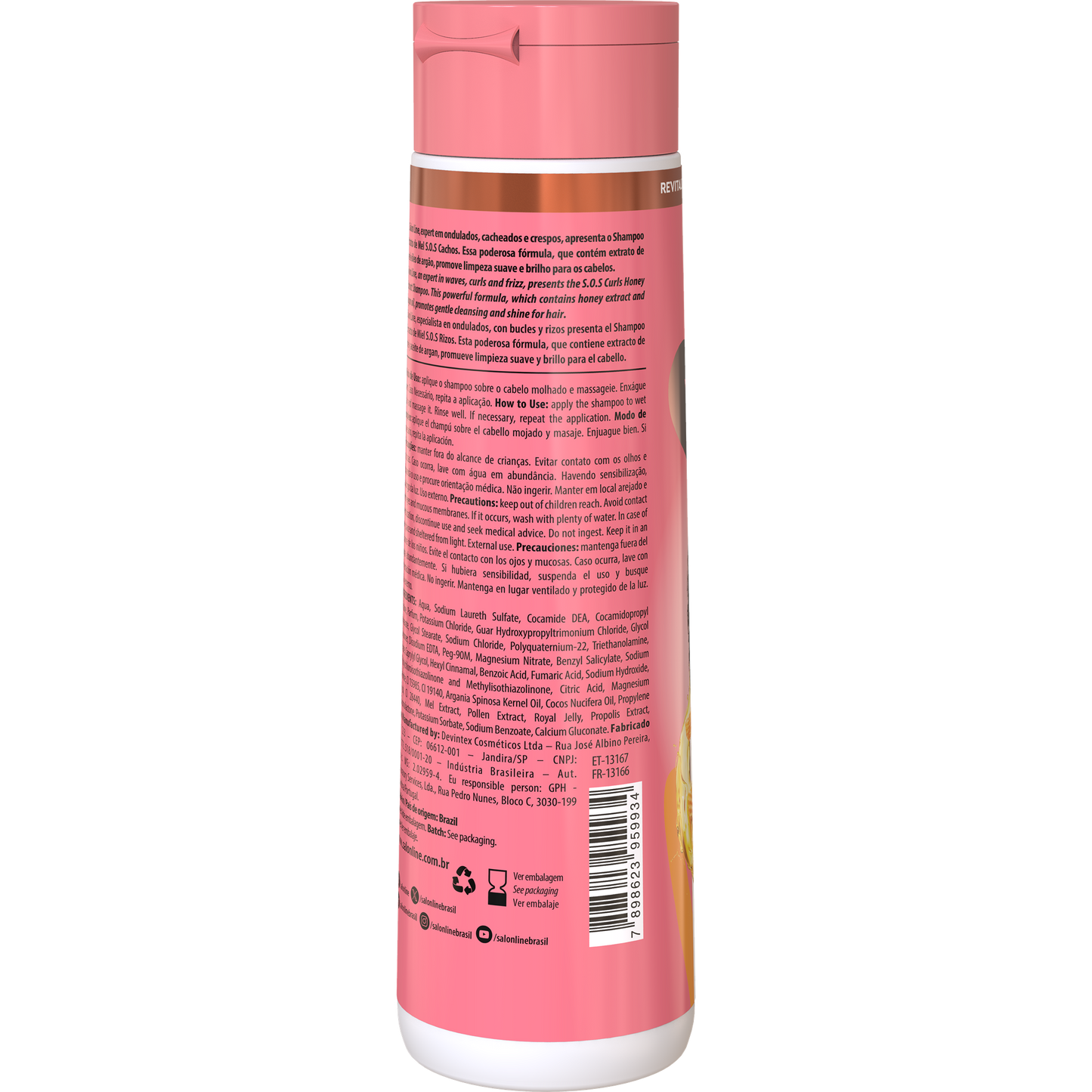 SalonLine SOS Honey Intense Curls Shampoo 300ml