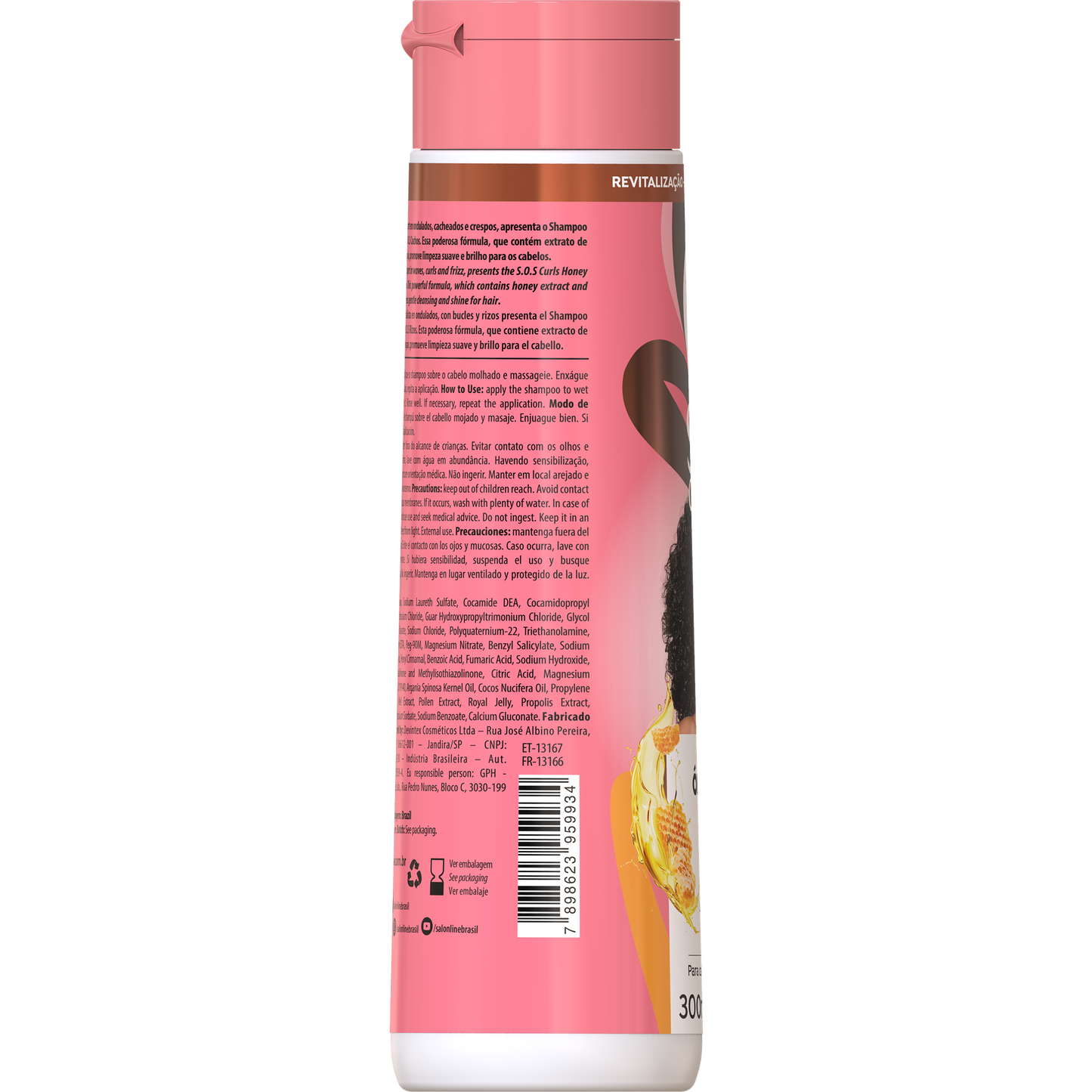 SalonLine SOS Honey Intense Curls Shampoo 300ml