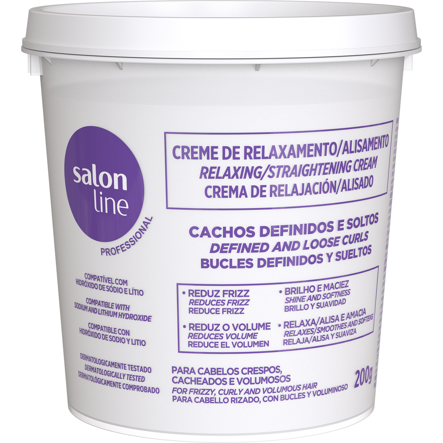 Salon Line Creme Relax Cachos Def. e Soltos Coco/Avelã 200g