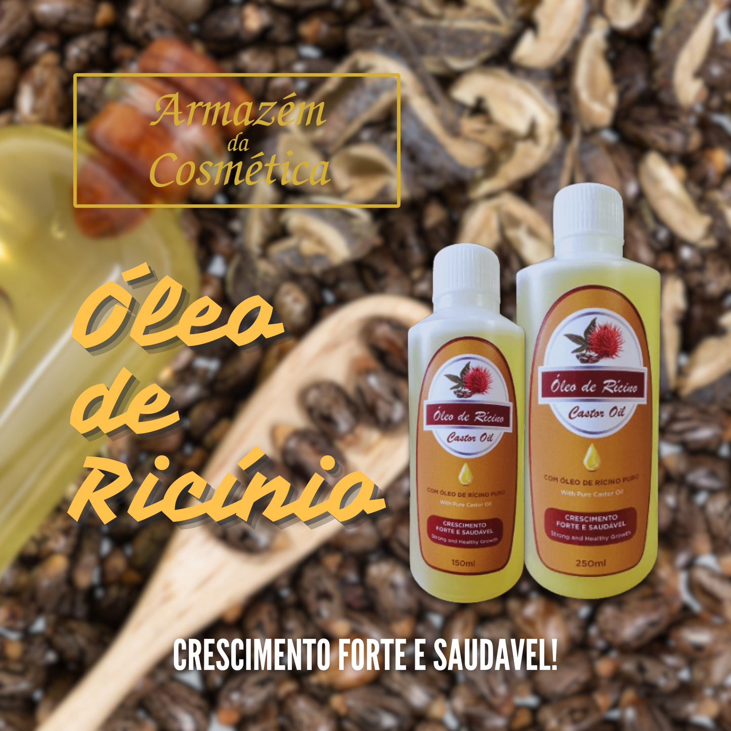 Armazém da Cosmética Aceite de Ricino 250ml / 150ml